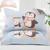Manta coreana de dibujos animados, funda de almohada de gasa suave, funda de algodón engrosada para pareja adulta, funda de almohada para dormitorio de estudiante, hogar, cuatro estaciones