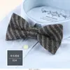 Gravata de lã masculina coreana gravata borboleta de lã festa de casamento noivo padrinho listras bolinhas fábrica atacado