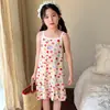 Novo Vestido Vesper de Alcinha para Menina Estilo Western Fofo Vestido de Verão Infantil Vestido de Princesa para Menininha