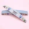 Lima de uñas profesional de alta gama en forma de media luna con tira pulidora de doble cara de arena gris para dar forma a uñas naturales, lima de uñas lavable que no desprende arena