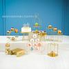 Decoração de Mesa de Sobremesa Criativa em Ferro Dourado Suporte Europeu para Bolo e Lanches Mesa de Chá da Tarde Display para Buffets e Pausas para Café