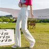 2023 Primavera Nova Cor Fresca Jeans De Perna Reta Cintura Alta Feminina Emagrecimento Branco Pequeno Calças De Chão