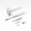 Martelo Galvanizado 6 em 1 Martelo Multifuncional Chave de Fenda Mini Martelo Pequeno de Cobre Martelo Pequeno Doméstico Martelo Pequeno Conveniente para Uso Diário