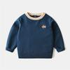 Roupas infantis de primavera 2021 novo suéter para meninos suéter de tricô fino para bebê suéter com bordado infantil top estilo coreano