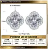Pendientes de plata de ley S925 estilo coreano con moissanita de color D, diseño de trébol de cuatro hojas moda de negocios, pendientes de aguja de plata de alta gama exquisitos para mujer