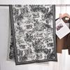 Bufanda Chal de Cachemir con Estampado Abstracto de Tigre en Blanco y Negro, Tendencia Otoño e Invierno, Bufanda Personalizada de Nicho para Mujer
