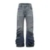 Jeans Largos de Design Exclusivo Lavados Resistentes com Pregas Múltiplas Gradiente Comprimento Total para Homens no Outono Nova Moda de Rua Americana
