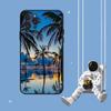 Capa para celular iPhone15, capa com estampa de coco, paisagem de praia e verão