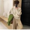 Diseño de Estilo Perezoso Suéter de Cuello Alto Suave y Ceroso para Mujer Otoño e Invierno Nuevo Holgado Grueso Cálido Base Suéter Top