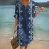 Comércio Exterior Transfronteiriço 2026 novo vestido com estampa floral, soltinho e modelador, vestido de férias na praia para mulheres
