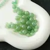 Ágata Verde Natural Redonda Menta Cristal Transparente Verde Redonda Cuentas Sueltas Collar Pulsera DIY Cuentas para Joyería