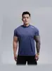 Nova Camiseta de Gola Redonda Plus Size de Verão Shell Macio Clone Algodão Caimento Manga Curta Antirrugas Secagem Rápida Respirável Fitness Masculino