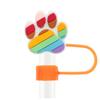 Amazon estampa de pata de cachorro fofa desenho animado de animal de estimação tampa de canudo universal plug de poeira para canudo acessórios decorativos diy manga para canudo