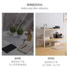 Estantería de escritorio para dropshipping, pequeña, simple, para dormitorio, estante de almacenamiento de hierro, estante de oficina, almacenamiento de mesa, sala de estar