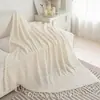 Manta para Sofá, Lujo Ligero Estilo Ins Color Sólido Manta de Aire Acondicionado, Manta de Aire Acondicionado Suave y Amigable con la Piel, Decoración Suave para Sala de Estar y Dormitorio Manta para Siesta