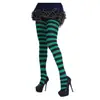 Meias Listradas de Halloween e Natal Acessórios de Fantasia para Festa Meias Acima do Joelho Meias-Calça Listradas Geração de Suporte