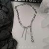 Ins Sentido del Diseño Nicho Cadena Borla Cuentas Redondas Collar Mujer Moderno Hip-hop Simple Suéter Accesorios Hombre