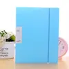 Carpeta de Información Jieyi Color Caramelo A4 con Goma Elástica y Clip de Dos Agujeros, Carpeta de Información Perforada, Archivador con Clip de Dos Agujeros, Separadores A4 para Hojas Sueltas, Libro de Información