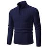 Suéter Casual de Tricô Masculino Cross Moda Personalidade Simples Gola Alta Suéter Jacquard Top Masculino