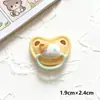 Chupete de Animal de Dibujos Animados Brillante DIY Pequeños Accesorios de Resina Llavero Funda para Teléfono Móvil Accesorios para el Cabello
