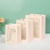 Día de la Madre Ventana Bolsa de Regalo Portátil Popular en Internet Ins Bolsa de Embalaje de Regalo Cumpleaños Flores Ramo de Flores Bolsa con Ventana Transparente