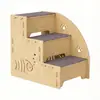 Escalera de peldaños de madera para mascotas, estructura de escalada para uso doméstico, adecuada para gatos y perros, para subir a camas y sofás, escalera antideslizante para gatos y perros mayores