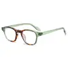 Nuevos Armazones de Lentes Transparentes con Bloques de Color 2026 para Hombre, Armazones de Lentes Estilo Retro Ins Carey, Lentes Sin Graduación con Filtro de Luz Azul para Mujer