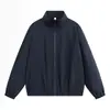 Chaqueta Nueva para Hombre 2026 con Cuello Alto, Moda Tendencia de Corte Holgado, Talla Grande, Color Sólido, Estilo Sencillo, Abrigo Holgado para Hombre