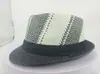 Sombrero de paja con logo personalizado y ala pequeña, sombrero de playa para viajes de vacaciones, sombrero jazz bordado, sombrero de paja parasol de verano