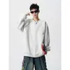 Nueva chaqueta de calle estilo americano con cremallera, diseño ve, estilo 2026, sudadera de cuello redondo para hombres y adolescentes, disponible en varias tallas