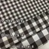 Tela de algodón tela de cuadros de algodón tela para ropa cuadros de algodón negro blanco rojo blanco cuadros pequeños tela para vestido de camisa transfronterizo envío directo caliente