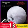 Plug anal de bola de pelo removível sm metal cauda de gato cachorro coelho ferramenta de sexo anal de tribunal traseiro feminino para adultos