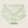 Ropa interior fina de cintura media sin costuras para mujer, tejido jacquard, transpirable, entrepierna antibacteriana, encaje elástico alto, pantalones cortos triangulares