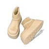 Botas Martin Brancas Versáteis Estilo Retrô com Salto Grosso para Mulheres, Novos Modelos Outono e Inverno, Botas de Neve Emagrecedoras, Botas Curtas Estilo Birkenstock