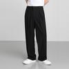 Pantalones de Traje Myq para Hombre Verano Estilo Coreano Holgados Rectos Modernos Versátiles Casuales Drapeados Pierna Ancha Pantalones de Traje Pequeños