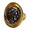 Anillo de Moneda de Reina Retro Personalizado Transfronterizo de Plata S925, Anillo Doble Cara Giratorio, Chapado en Oro, Estilo Clásico Europeo y Americano