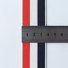 Em estoque 3,5cm faixa elástica colorida listrada material espessado micro elástico vermelho branco azul safira decoração de bolsa jaqueta puffer