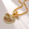 Hip-Hop Europeo y Americano Flamenco de Diamantes Completos Dibujo Animado Anime Colgante Aleación Cadena Cubana Collar de Moda Callejera para Hombres Venta al por Mayor