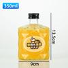 Nueva Botella de Vino de Frutas Diamante Creativa Puesto Botella de Jugo Botella de Bebida Botella de Café de Extracción en Frío Vidrio Transparente Botella Vacía