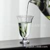 Copa de vidrio de borosilicato de alta calidad, formada integralmente, juego de té de alta transparencia, taza de degustación de base alta, taza de degustación de hierba, taza de fragancia