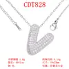 Moderna y Versátil Colgante de Alfabeto Inglés de 26 Letras con Microincrustaciones de Cobre Puro Cadena para Clavícula Suministro Directo Joyería de Collar para Mujer