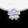Flor Aleación Cristal Zircón con Bola de Perforación de Diamante Cuentas de Agujero Recto DIY Cadena para Teléfono Móvil Llavero Cadena para Bolso Accesorios