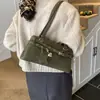 Bolso Boston Casual Simple Estilo Coreano para Llevar a Mano para Mujer 2025 Invierno Nuevo Estilo de Alta Gama Estilo Extranjero Bolso de Hombro Único