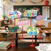 Decoração para a Temporada Escolar de 2026 Enfeites de Mesa Desenho Animado Personagens em Pé Cenário de Atmosfera para Feriados Sala de Aula Parque de Diversões Decorações de Mesa