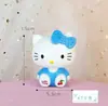 Decoración de pastel de cumpleaños de Gatita KT con Frutas, Micrófono de Plástico con Cabeza Vibratoria, Decoración de Pastel, Juguete de Accesorios para Año Nuevo Infantil
