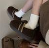Sapatos Birkenstock de Veludo Quente para Pais e Filhos para Mulheres Inverno Estilo K Retrô Ins Sola Grossa Roupa Externa Sapatos para Usar ao Ar Livre Gorro de Casa Sapatos de Algodão