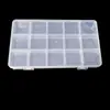 Caja de Almacenamiento de 24 Compartimentos Caja de Plástico PP Contenedor Transparente con Compartimentos Arte de Uñas Pedrería Cuentas Para Cuentas Pequeños Accesorios de Joyería Directo de Fábrica