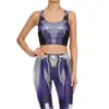 Moda Europea y Americana Nuevo Estilo Mallas Elásticas Estampadas Chaleco Estampado Digital Chaleco de Traje de Moda Leggings