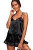 Pijama de Cetim para Mulheres, Venda Quente da Amazon Temu, Conjunto de Camisola Sexy de Verão, Roupa de Casa Duas Peças para Mulheres