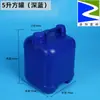 Cubo químico cuadrado de 5 L, cubo de plástico PE sellado resistente a ácidos y álcalis, cubo de embalaje cuadrado de plástico pequeño de 5 kg con boca pequeña